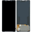 Pantalla original Sony Xperia 5 V (XQ-DE54) negra, repuesto para reparación de display LCD y screen rota.