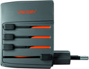 Encuentra el adaptador de pared Dual USB Ventev Global Charginhub 300 (12W) en Guatemala para cargar tus dispositivos con mayor eficiencia.