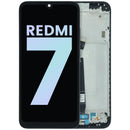 Pantalla original LCD y display Xiaomi Redmi 7 negra, repuesto para reparación de pantalla rota.