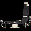 Puerto de carga USB-C con cable flex para iPhone 15, repuesto usado para reparación de carga.