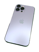 iPhone 13 Pro Max seminuevo en Guatemala, libre de fábrica, certificado y con batería al 86%, disponible en color azul con 128GB de almacenamiento.