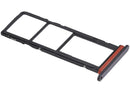 Bandeja SIM dual gris para Samsung Galaxy A07 4G (A075) con ranura micro SD, repuesto original.