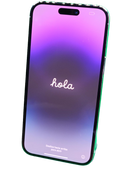Encuentra el iPhone 14 Pro Max seminuevo de 256GB en color púrpura en Guatemala con certificación y salud de batería al 100%.