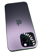 Encuentra el iPhone 14 Pro Max seminuevo de 256GB en color púrpura en Guatemala con certificación y salud de batería al 100%.