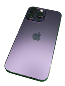 iPhone 14 Pro Max seminuevo en color púrpura, libre de fábrica y certificado, con 256GB de almacenamiento y salud de batería al 86% en Guatemala.