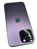 iPhone 14 Pro Max seminuevo en color púrpura, libre de fábrica y certificado, con 256GB de almacenamiento y salud de batería al 86% en Guatemala.