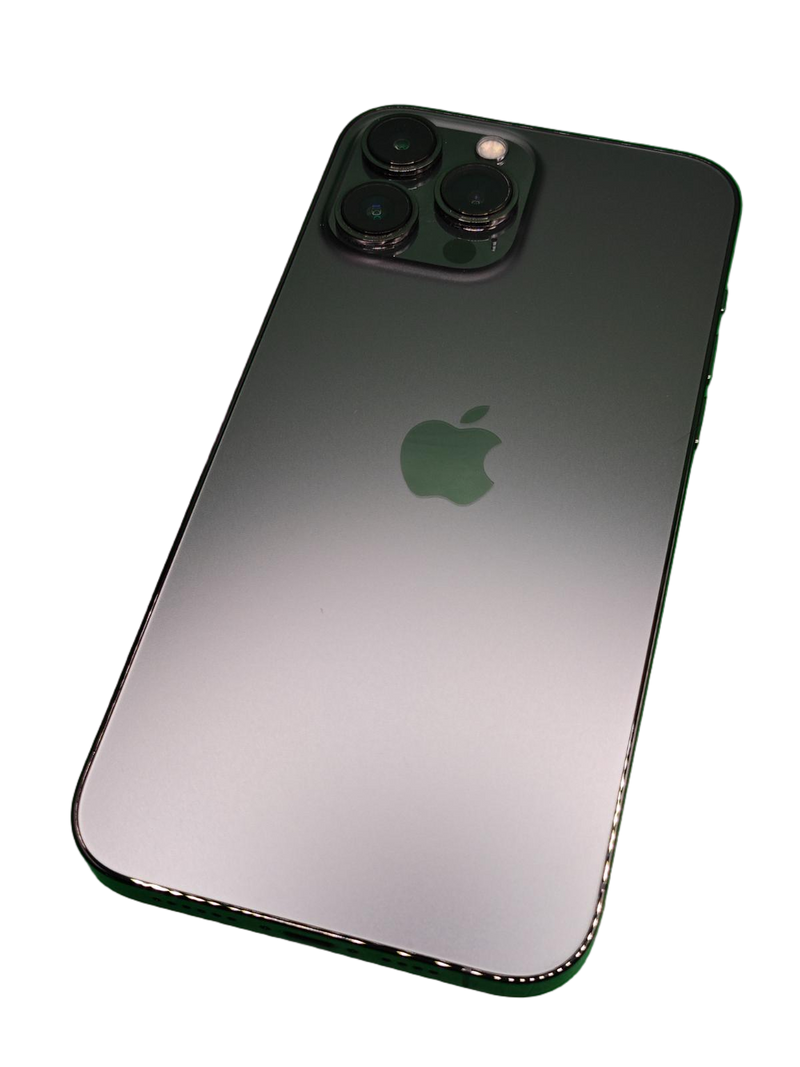 Encuentra iPhone 13 Pro Max seminuevo en Guatemala, liberado de fábrica, grado 1, con salud de batería al 85%, certificado y con SIM física.