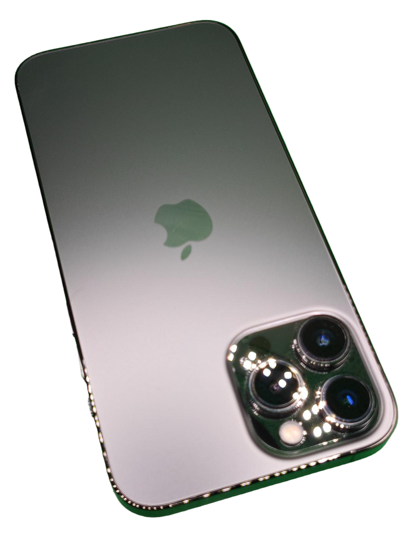 Encuentra iPhone 13 Pro Max seminuevo en Guatemala, liberado de fábrica, grado 1, con salud de batería al 85%, certificado y con SIM física.