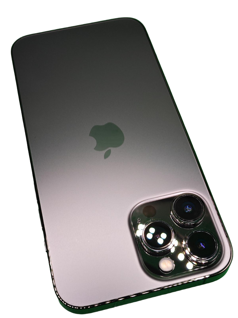 Venta de iPhone 13 Pro Max seminuevo en Guatemala, negro, 128GB, libre de fábrica, certificado, con salud de batería al 84% en estado como nuevo.