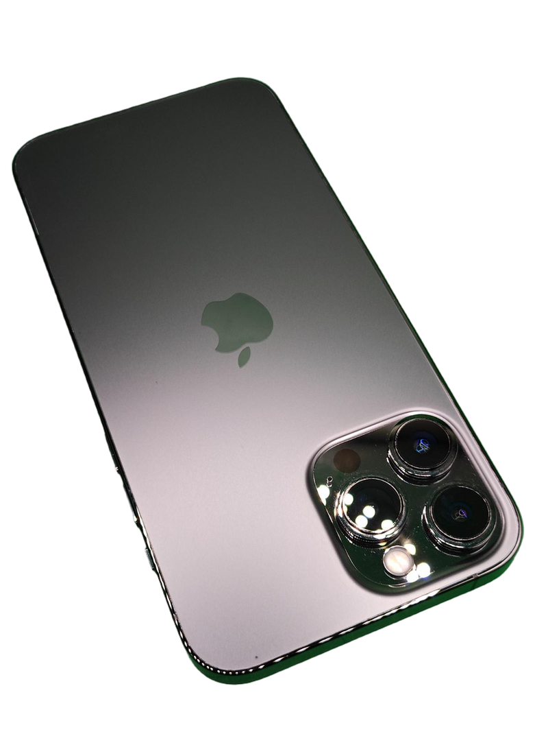 Venta de iPhone 13 Pro Max seminuevo en Guatemala - Negro, 128GB, libre de fábrica, certificado y con salud de batería al 83%.