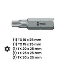 Juego de 39 piezas Wera Tool-Check PLUS 2, con ratchet, puntas y vasos de 1/4 pulgada.