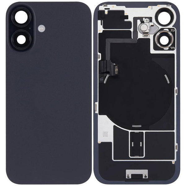 Compra una tapa trasera con placa de acero y carga inalámbrica para iPhone 16 usada en Guatemala para reparaciones de teléfonos.