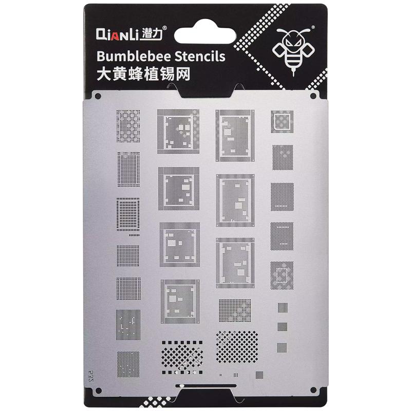 Plantilla Bumblebee (QS532) para iPhone X-15 (Qianli) ideal para reparaciones de iPhones en Guatemala.