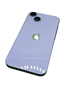 Encuentra el iPhone 14 Seminuevo Azul Libre de Fábrica 128GB en buen estado con marcas de uso en Guatemala.