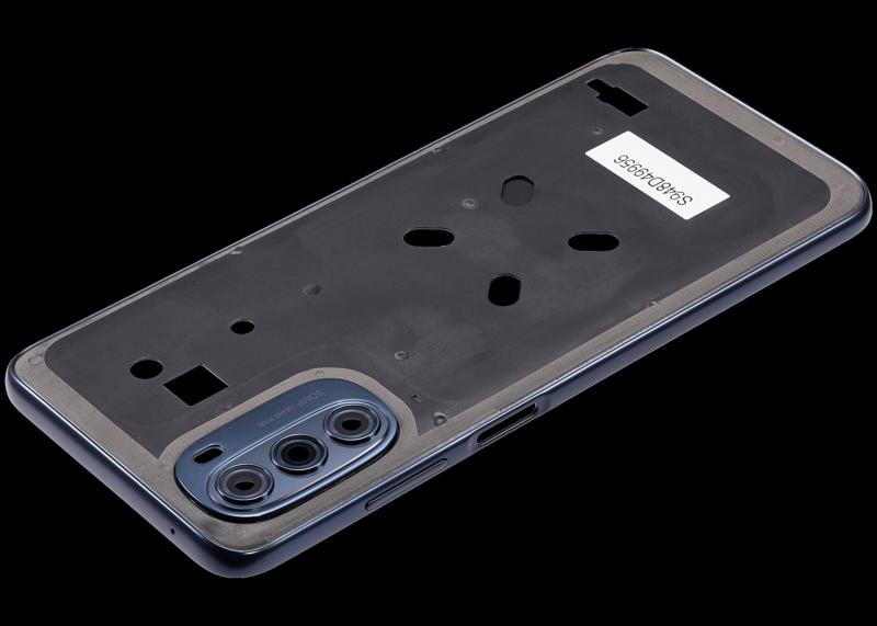 Carcasa intermedia con lente de camara para Motorola Moto G 5G (XT2213 / 2022) (Gris Lunar)