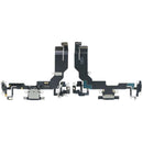 Puerto de carga flex negro original para iPhone 17e A3634, conector de carga y dock de reparación.