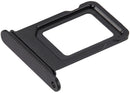 Bandeja dual SIM negra para iPhone 16e/17e, repuesto original Apple para tarjetas SIM.