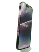 iPhone 14 Pro Max seminuevo negro, libre 128GB, pantalla OLED brillante, sistema triple cámara.