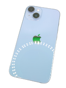 iPhone 14 azul seminuevo, 128GB, libre de fábrica, como nuevo, pantalla OLED, doble cámara.