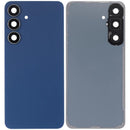 Tapa trasera azul marino para Samsung Galaxy S25 FE con lente de cámara, repuesto de vidrio trasero.