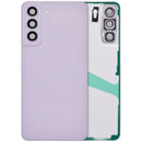 Tapa trasera de cristal lavanda para Samsung Galaxy S21 FE 5G con lente de cámara, pieza de repuesto.