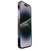 iPhone 14 Pro seminuevo negro, 128GB, con triple cámara y pantalla Super Retina XDR encendida.