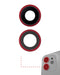 Lente de camara trasera con soporte y bisel para iPhone 12 / 12 Mini (Rojo)