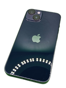iPhone 14 seminuevo negro, 128GB, libre, como nuevo, pantalla OLED brillante, parte trasera de vidrio.