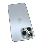 iPhone 13 Pro azul, seminuevo, 128GB, libre, con triple cámara y pantalla Super Retina XDR.
