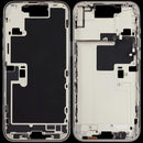 Tapa superior blanca de titanio para iPhone 16 Pro Max, repuesto para cambio de carcasa y reparación.