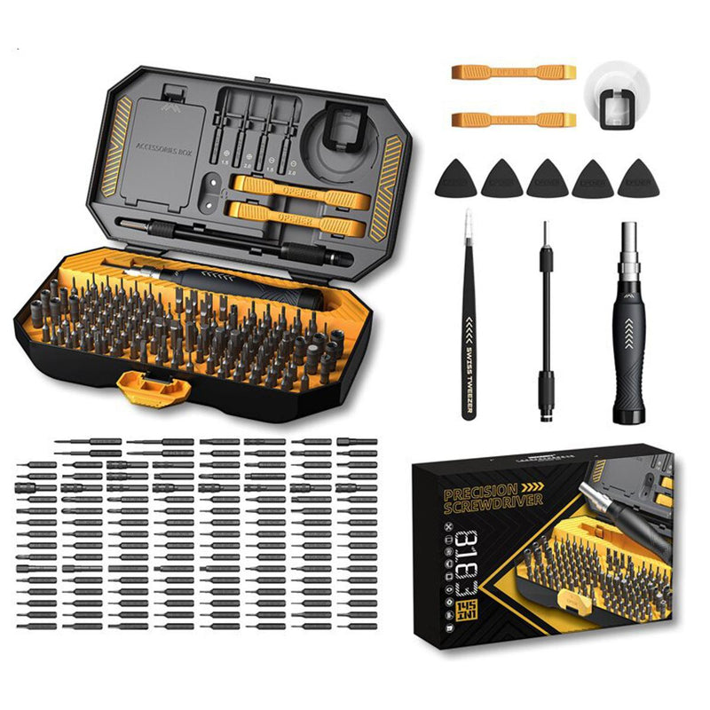 Juego de desarmadores de Precision 145 en 1 con Accesorios JAKEMY JM-8183