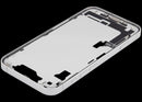 Tapa trasera color blanco con puerto de carga y piezas pequeñas para iPhone 16e (A2894, A3408, A3409) OEM Grade A.
