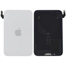 Tapa trasera plateada usada para iPhone 17 Pro Max, con MagSafe y NFC, ideal para reparación.