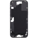 Chasis intermedio negro para iPhone 16 Plus con botones de encendido y volumen, versión EU/Global, Aftermarket Plus.