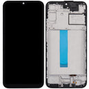 Pantalla incell Samsung Galaxy A25 5G (A256) con marco, repuesto para reparación de display roto.