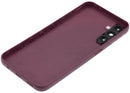 Tapa trasera roja oscura para Samsung Galaxy A14 5G con lente de cámara, repuesto aftermarket sin logo.