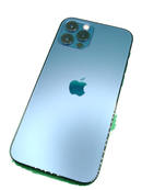 iPhone 12 Pro azul seminuevo, 128GB, libre de fábrica, grado 1, batería 100%, certificado.