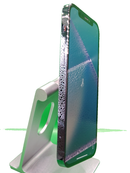 iPhone 12 Pro azul seminuevo, 128GB, libre de fábrica, como nuevo, batería 100%, con ranura SIM física.