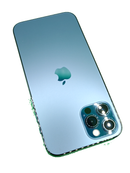 iPhone 12 Pro azul seminuevo, 128GB, libre de fábrica, como nuevo, batería 100%, con ranura SIM física.