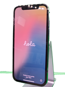 iPhone 12 Pro azul seminuevo, 128GB, libre de fábrica, con triple cámara y detalles metálicos.