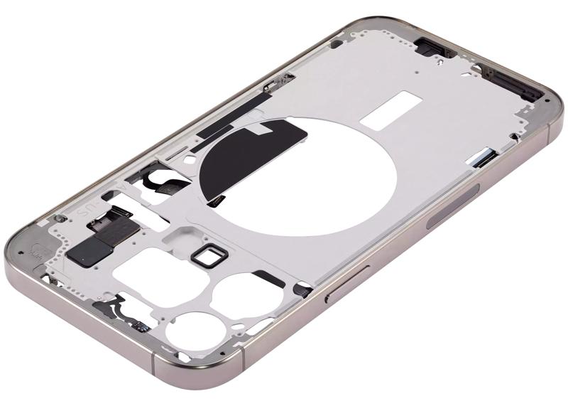 Reparación del marco medio para iPhone 15 Pro Max en Guatemala con garantía y disponibilidad en preorden.