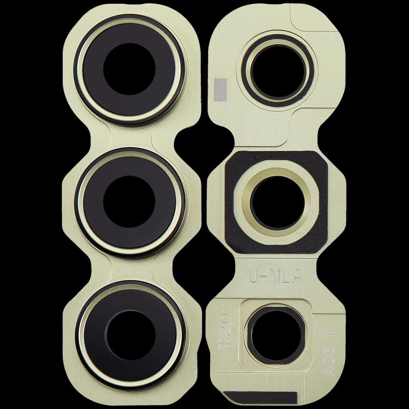 Lente de camara trasera con soporte para Samsung Galaxy A35 5G (A356 / 2024) (Amarillo)
