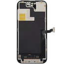 Pantalla de repuesto AQ7 3.0 para iPhone 14 Pro, 120Hz, con bordes negros y conector flexible.