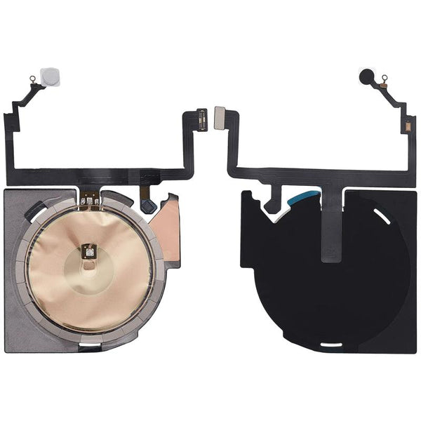 Reparación de puerto de carga NFC con flex de linterna para iPhone 15 Plus en Guatemala.