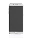 Pantalla OLED plateada con marco para Samsung Galaxy S7 Edge (G935), ideal para reparación de pantalla rota.