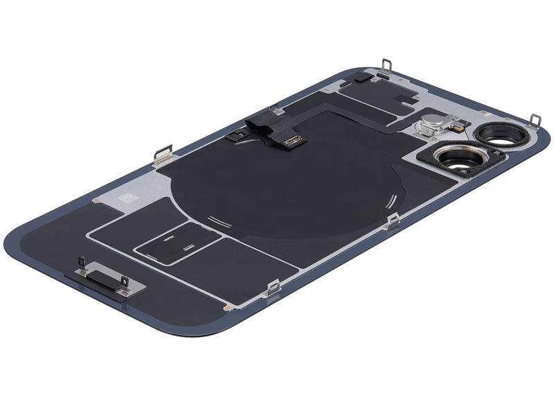 Compra una tapa trasera con placa de acero y carga inalámbrica para iPhone 16 usada en Guatemala para reparaciones de teléfonos.