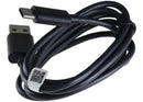 Cable de carga USB-A a USB-C Motorola negro de 1 metro, para datos y carga turbo.