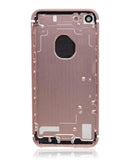 Tapa trasera aftermarket Plus Rose Gold para iPhone 7 (A1660, A1778) con small parts para reparación.