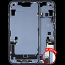 Chasis intermedio con puerto de carga flex y piezas pequenas iPhone 14 (US Version) (Azul)