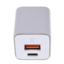 Cargador de pared GaN 30W AmpSentrix Pro, USB-C y USB-A, color Desert Titanium para carga rápida.